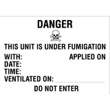 132.390 Danger this unit is under fumigation
