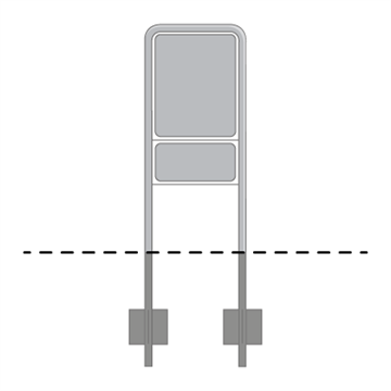 Lav, smal galge til tavle og undertavle® - Varmgalvaniseret - Ø 60 mm