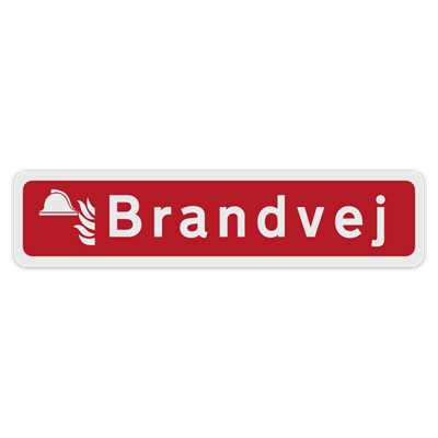 Brandvej - udendørs - 2 mm refleks alu