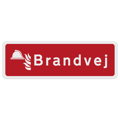 Brandvej - udendørs - 2 mm refleks alu