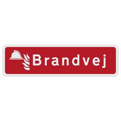 Brandvej - udendørs - 2 mm refleks alu