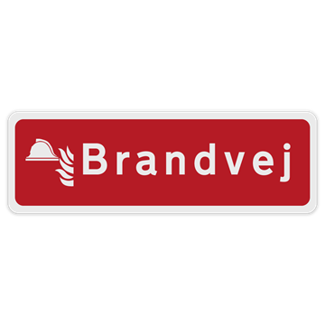 Brandvej - udendørs - 2 mm refleks alu