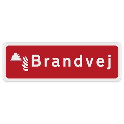 Brandvej - udendørs - 2 mm refleks alu