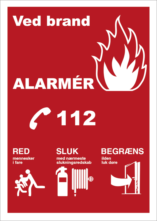 H 460 Ved brand ALARMER