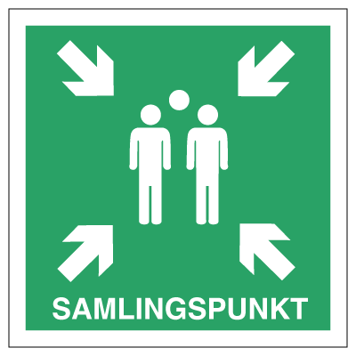 Samlingspunkt - Refleks Alu. - 500 x 500 mm