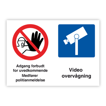 Adgang forbudt. Videoovervågning