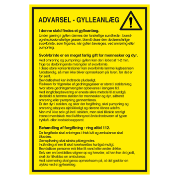 Advarsel - Gylleanlæg