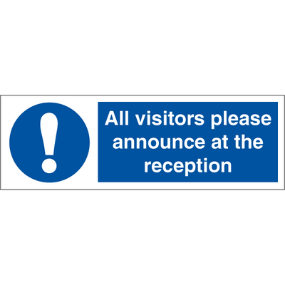 All visitors please announce