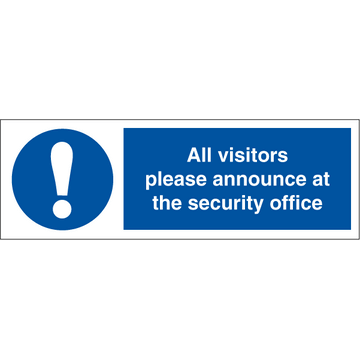 All visitors please announce