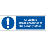 All visitors please announce