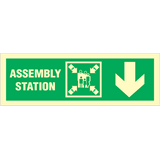 Assembly station arrow down