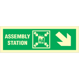 Assembly station arrow down to corner