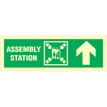 Assembly station arrow up