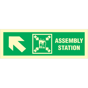 Assembly station arrow up to corner