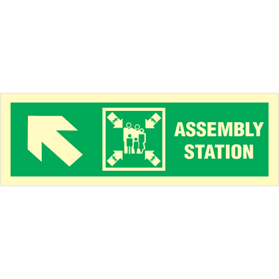 Assembly station arrow up to corner