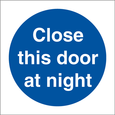 Close this door at night