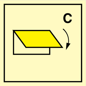 Closing device for ventilation