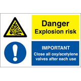 Danger explosion risk