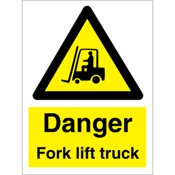 Danger fork lift truck