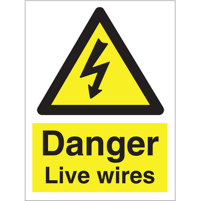 Danger Live wires