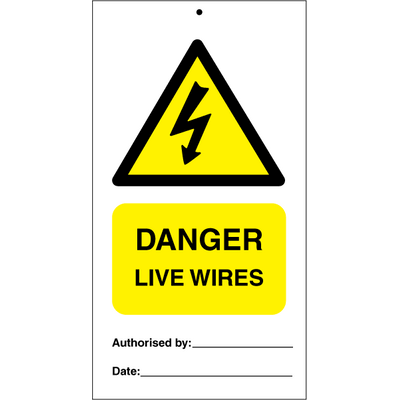 Danger live wires (pk. á 10 stk.)