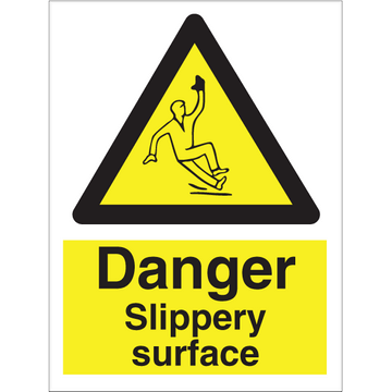 Danger slippery surface