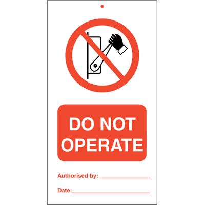 Do not operate (pk.á 10 stk.)