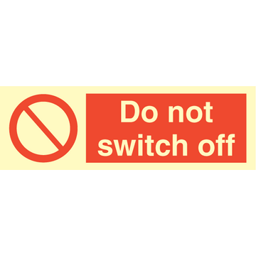 Do not switch off