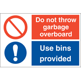 Do not throw garbage overboard