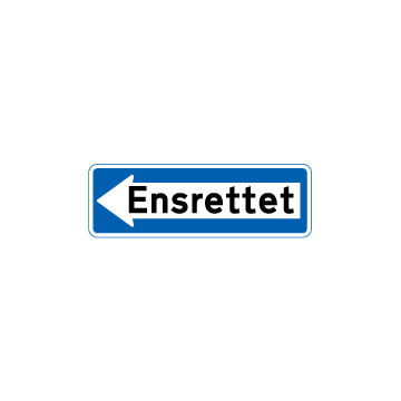 E 19,2 Ensrettet færdsel venstrevisende