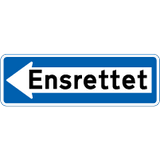 E 19,2 Ensrettet færdsel venstrevisende