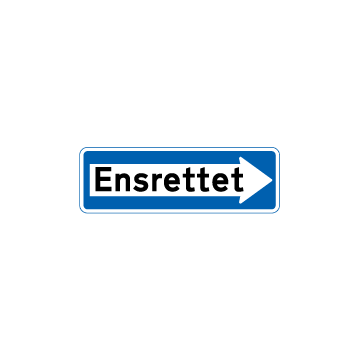 E 19,3 Ensrettet færdsel højrevisende