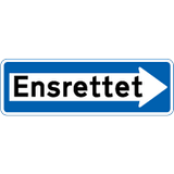 E 19,3 Ensrettet færdsel højrevisende