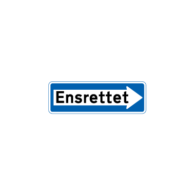 E 19,3 Ensrettet færdsel højrevisende