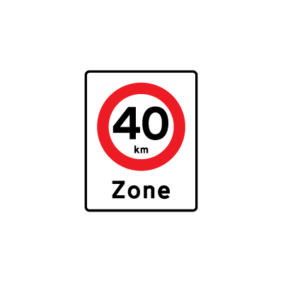 E 68,4 Zone med lokal hastighedsbegrænsning