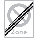 E 69,2 Ophør af zone med stansning forbudt