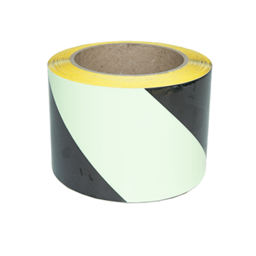 Efterlysende tape - Sort/efterlysende - 80 mm x 10 m