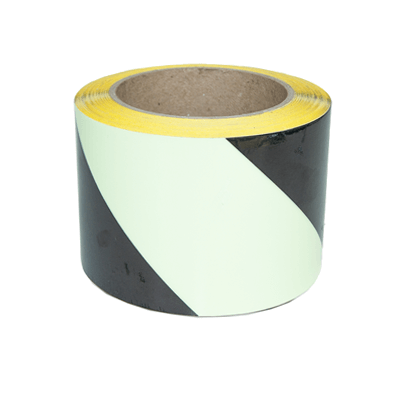 Efterlysende tape - Sort/efterlysende - 80 mm x 10 m