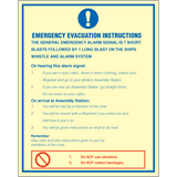 Emergency evacuation instructions