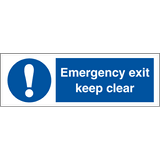 Emergency exit keep clear