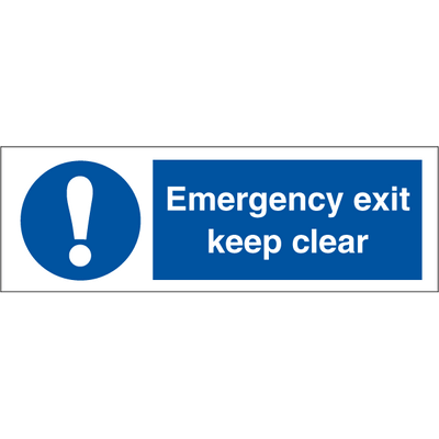 Emergency exit keep clear