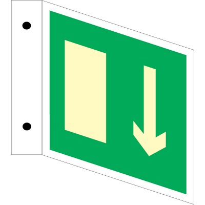 Exit arrow down