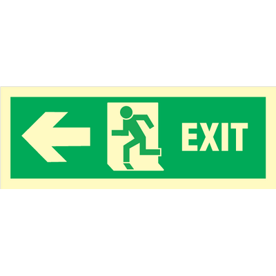 Exit left, arrow left