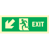 Exit left, arrow left/down