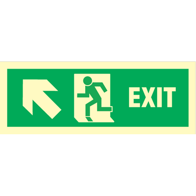 Exit left/up, arrow up