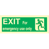 Exit right, arrow down