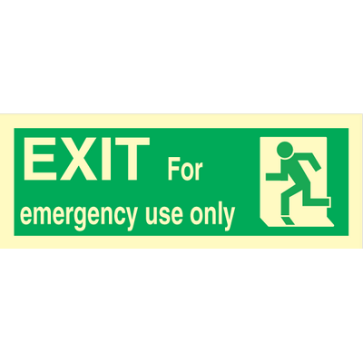 Exit right, arrow down