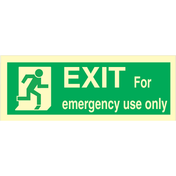 Exit right, arrow down