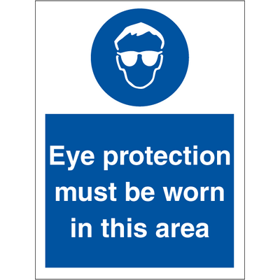 Eye protection must be worn