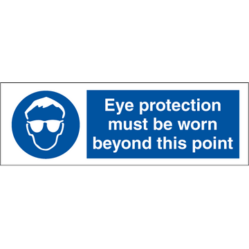 Eye protection must be worn